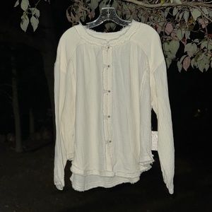 free people Ivory Pebble Blouse